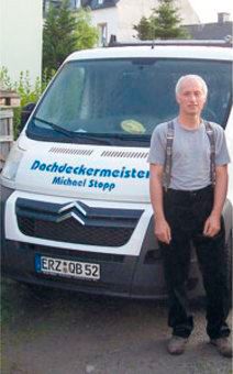 Dachdeckermeister Michael Stopp in Geyer